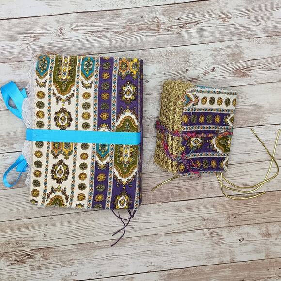 Small Purple & Gold Junk Journal, Handmade Recycled Journal, Chunky Junk Journal - Picture 4 of 16